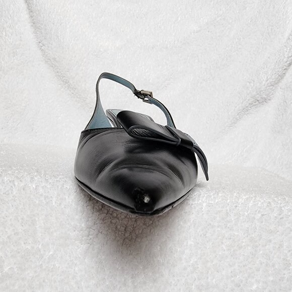 Prada Logo Bow Slingback Pump - Picture 10 of 12